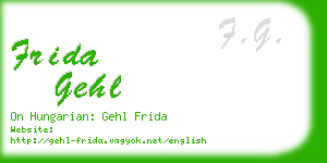 frida gehl business card
